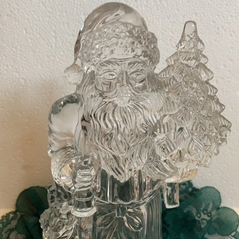 Christmas, Clear hard plastic, Santa Clause